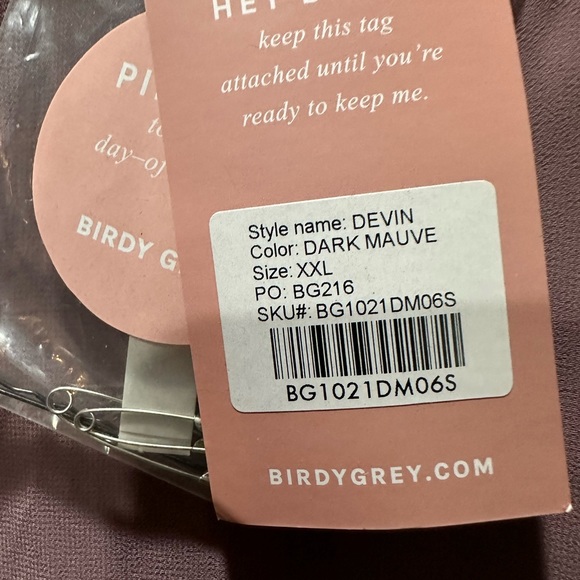 Birdy Grey DEVIN CONVERTIBLE DRESS CHIFFON DARK MAUVE NEW NWT BRIDESMAID XXL - Picture 5 of 7